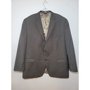 Lauren Ralph Lauren Blazer Mens 48 Dark Grey Woven Suit‎ Jacket Macys Two Button
